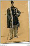 CARTE  POSTALE  SIGNEE E LAJOUX  OFFICIER DE CHASSEUR A PIED 1850 - Sonstige & Ohne Zuordnung