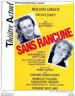 N°37  PROGRAMME  DU THEATRE ACTUEL   21X27   SANS RANCUNE - Programs