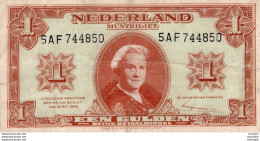 Billet - PAYS BAS - 1 Gulden - Nederland -   5 A F 744850  - Mai 1945 - Andere & Zonder Classificatie