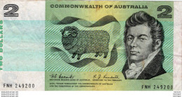 Billet COMMONWEALTH  OF  AUSTRALIA 2 Dollar  N ° F N H 249200  Ce Billet A Circulé - Otros & Sin Clasificación