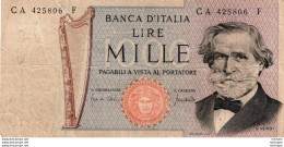 Billet - ITALIE - 1000 Lire -  C A  425806  F - Other & Unclassified