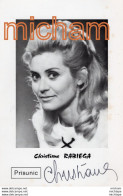 N°  1312  PHOTO CARTE        AUTOGRAPHE  DEDICACE     DE  CHRISTIANE RABIEGA PARFAIT ETAT - Autres & Non Classés