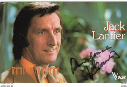 N°1302  PHOTO CARTE    10X15 AUTOGRAPHE   DE   JACK LANTIER PARFAIT  ETAT - Other & Unclassified