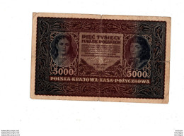 Billet   De 5000 Mareks  1920 - Pologne