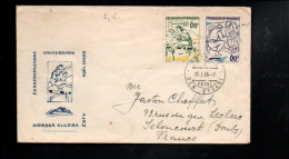 TCHECOSLOVAQUIE AFFRANCHISSEMENT COMPOSE SUR LETTRE POUR LA FRANCE 1965 - Lettres & Documents