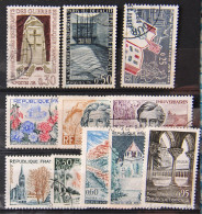 France 1963 - Petit Lot N° 1380-1381-1382-1383-1389-1390-1391-1392A-1394-1403 - Used Stamps