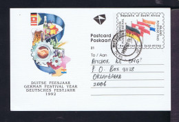 Sp10639 "Rep.SOUTH AFRICA" 1992 GERMAN FESTIVAL YEAR" Biere Beers Cheese Drinks Food Alimentation Flags Suisse, FR, DE, - Biere