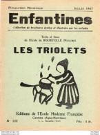 COLLECTION ENFANTINES 1947  - LES TRIOLETS - ECOLE DE - ROCHEVILLE - MANCHE - 17X15 - Très Bon état -16 Pages - 6-12 Years Old