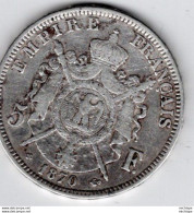 5 Francs Argent    Napoléon  III  - 1870  BB - 5 Francs