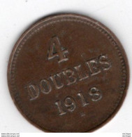 4 Doubles 1918 Guernesey  T B - Guernsey