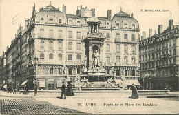 69 - Lyon - Fontaine Et Place Des Jacobins - Animée - CPA - Voir Scans Recto-Verso - Autres & Non Classés