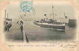 76 - Dieppe - Entrée Du Port Du Steamer Sussex De Dieppe à Newhaven - Animée - Bateaux - Précurseur - CPA - Oblitération - Dieppe