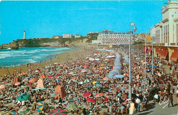 64 - Biarritz - La Grande Plage Et Le Casino - Flamme Postale De Biarritz - CPM - Voir Scans Recto-Verso - Biarritz