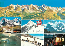 Suisse - BE Berne - Jungfrau - Multivues - Chiens - Trains - CPM - Carte Neuve - Voir Scans Recto-Verso - Other & Unclassified