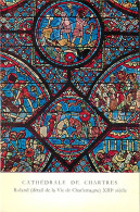 28 - Chartres - Intérieur De La Cathédrale Notre Dame - Vitraux Religieux - Roland (détail De La Vie De Charlemagne) XII - Chartres