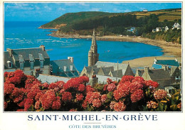 22 - Saint Michel En Grève - Vue Sur La Baie - Fleurs - CPM - Voir Scans Recto-Verso - Saint-Michel-en-Grève