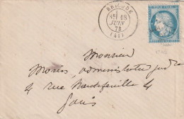 Lettre De Brioude à Paris LSC - 1849-1876: Période Classique