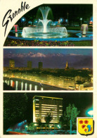 38 - Grenoble - Multivues - Blasons - Vue De Nuit - CPM - Voir Scans Recto-Verso - Grenoble