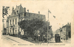 69 - Villeurbanne - Mairie - Station Du Tramway - Cours Lafayette Prolongé - Animée - Oblitération Ronde De 1906 - CPA - - Villeurbanne