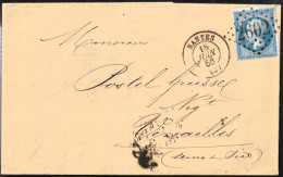 1866 France Postally Travelled Cover - 1862 Napoléon III