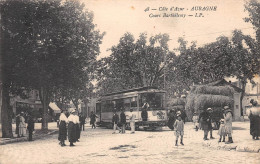 AUBAGNE (Bouches-du-Rhône) - Cours Barthélemy - Tramway - Voyagé 1918 (2 Scans) - Aubagne