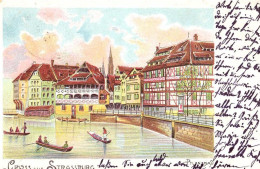 604397 | Litho Ortsansicht Strassburg  | Strasbourg;Bas-Rhin (F 67000 Frankreich), -, - - Sonstige & Ohne Zuordnung