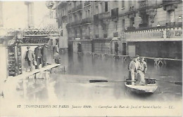 CPA Paris Inondations Janvier 1910 Carrefour Des Rue De Javel Et Saint-Charles - Arrondissement: 15