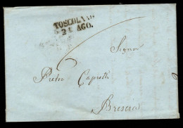 1846: Piego Da Toscolano (Bs) Per Brescia Scritta Dentro - 1. ...-1850 Prephilately