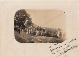 1924 Photo De L'adjudant Pilote J. Foiny Crash Avion Au Lieutenant Thaveau Sur Breguet 14A2 à Saint Honoré Les Bains - Luftfahrt