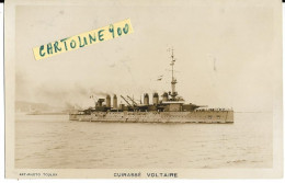 Navi Nave Da Guerra Primi 900 Corazzata Francese Cuirasse Voltaire In Navigazione (formato Piccolo/tipo Lucido Fot.) - Warships