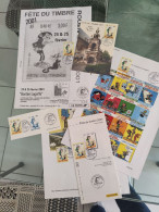 Premiers Jours Sur Documents Personnels Et Officiels -  Surtout Bandes Déssinées Mickey-Tintin-Lucky Luke-Gaston Lagaffe - 2000-2009