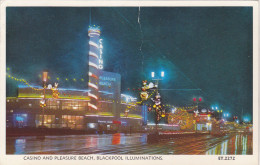 Postcard - Casino And Pleasure Beach, Blackpool Illuminations - Card No. ET 2272 - Posted 19-09-1966 - VG - Unclassified