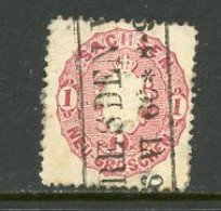 -Saxony-1863-"1 Neu-Groschen" USED - Sachsen