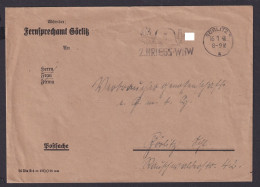 Postsache Görlitz Deutsches Reich Brief Maschinen-St. 2 Kriegs WHW Fernsprechamt - Lettres & Documents