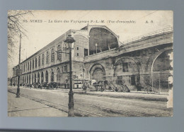 CPA - 30 - Nimes - La Gare Des Voyageurs P.-L.-M. (Vue D'ensemble) - Cachet Camp Des Garrigues -  Circulée En 1917 - Nîmes