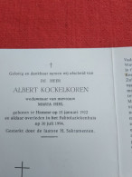 Doodsprentje Albert Kockelkoren / Hamme 15/1/1922 - 30/7/1994 ( Maria Hiel ) - Religion & Esotérisme
