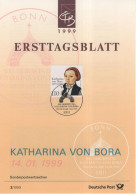 Germany Deutschland 1999-03 Katharina Von Bora Luther's Wife, Canceled In Bonn - 1991-2000