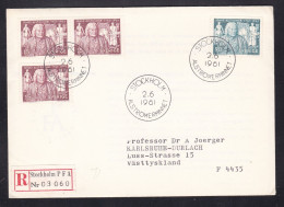 Sweden - 1961 Jonas Alstromer Registered FDC - FDC