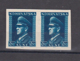 CROATIA WW II, 0.50 Kn Pavelic  Both Side Printed Proof Cardboard  Paper Pair - Croatie