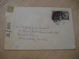 1944 To Pointe-a-Pierre Trinidad And Tobago BWI Censor IE/8655 Censored WW2 WWII Cancel Cover PORTUGAL - Covers & Documents