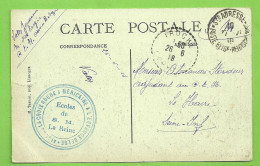 Kaart Stempel STE-ADRESSE +  AIDE DE LA CROIX ROUGE A MERICAINE A L'ENFANCE BELGE / ECOLES DE S.M. LA REINE  (4236) - Belgische Armee