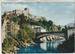 Lourdes 65 Carte Circulée Timbrée Le Chateau Fort Le Pont St Michel Et Le Gave - Lourdes