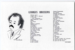 GEORGES BRASSENS  ILLUSTRATION GRAMBERT -  HUMORISTIQUE -  EDITION L ARTISTE ROI - Artistes
