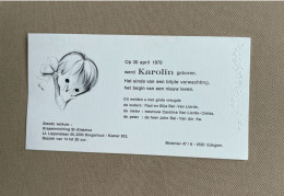 BAL Karolin - °BORGERHOUT 1978 - VAN LIERDE - CLEFAS - VAN DER AA - Edegem - Birth & Baptism