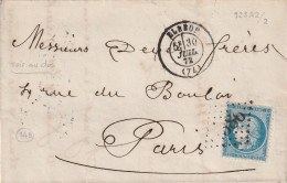 Lettre De Elbeuf à Paris LAC - 1849-1876: Klassieke Periode