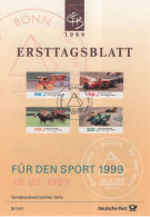 Germany Deutschland 1999-05 Fur Den Sport, Rennsport Racing Radrennen Bicycle Autos Cars Pferde Horses Motorcycle, Bonn - 1991-2000