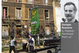 GEORGES BRASSENS MAISON  6 IMPASSE FORIMOND PARIS 14éme  -  1944 A 1966 - Artistes