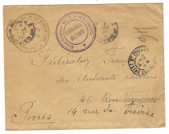 1916 - Enveloppe En F M  De St Etienne De St Geoirs ( Isère )  " Détachement Du 22è D'Infanterie " - Oorlog 1914-18