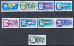 Hungary 1962 Mi# 1846-1854 A Used - From Icarus To The Space Rocket / Airplanes - Avions