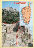 20. 2B. ST-ANTONINO – Village Pittoresque – Carte Géographique – Multivues (voir Scan Recto/verso) - Andere & Zonder Classificatie